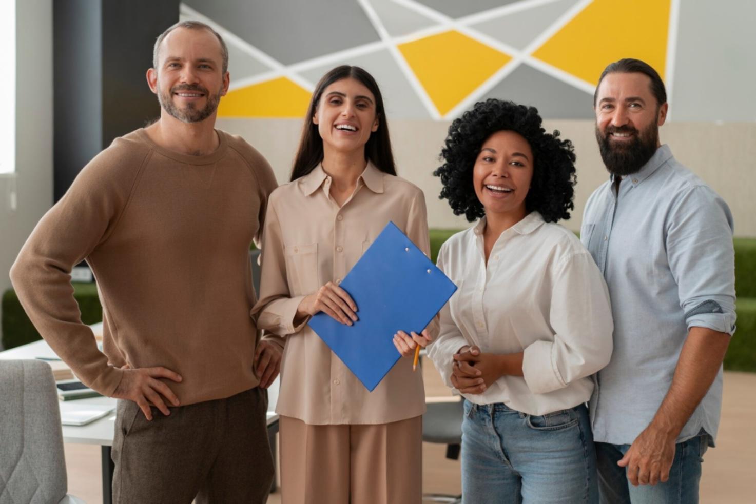 Service industry professionals planning annual operations and staffing